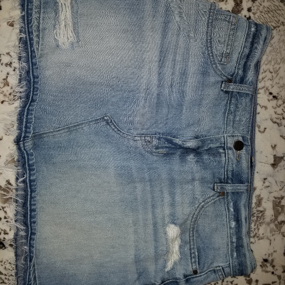 sanctuary denim distressed mini skirt - size 30